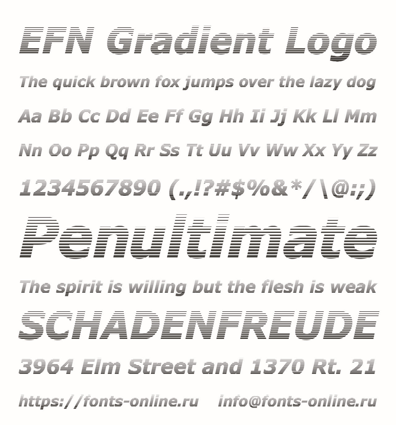 EFN Gradient Logo Free Font Download
